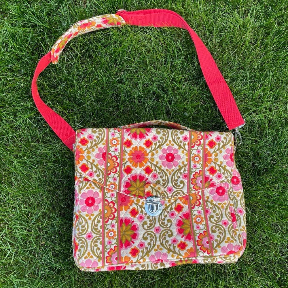 Vera Bradley Folkloric Large Hard Side Laptop Bag - Picture 1 of 11